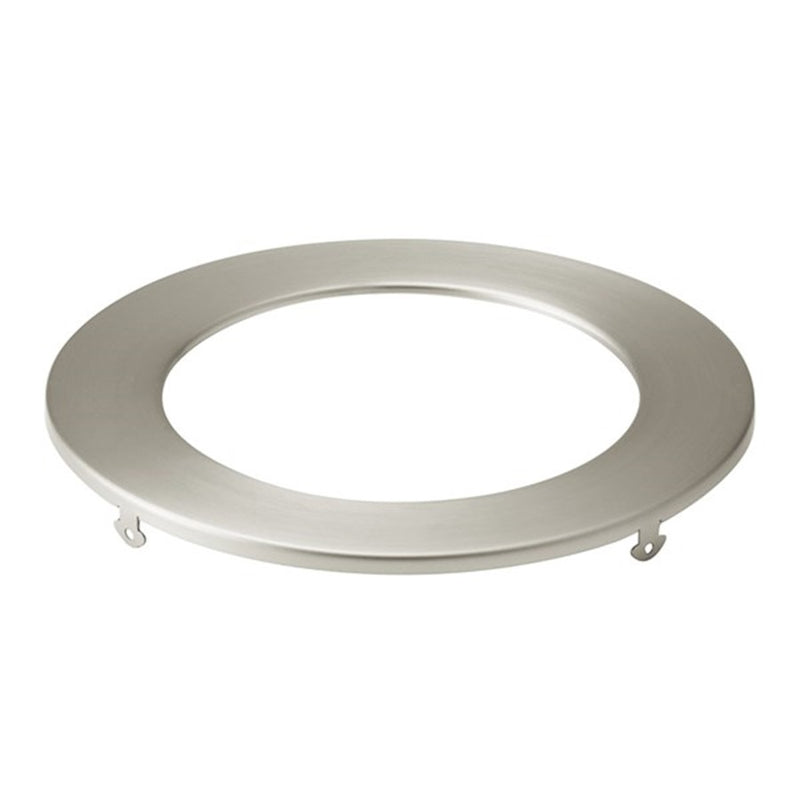 Kichler Direct To Ceiling Unv 6in Round Slim Downlight Trim | Brushed Nickel Aluminum | Ceiling Accent & Recessed Trim | 7 x 0.5 in | Model DLTSL06RNI