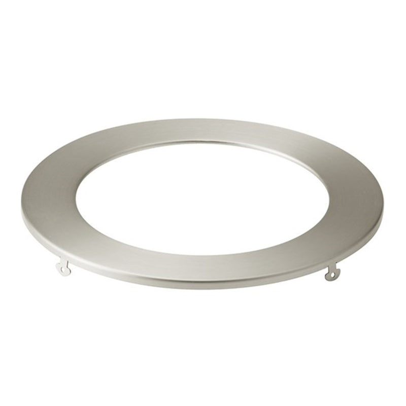 Kichler Direct To Ceiling Unv 6in Round Slim Downlight Trim | Brushed Nickel Aluminum | Ceiling Accent & Recessed Trim | 7 x 0.5 in | Model DLTSL06RNI