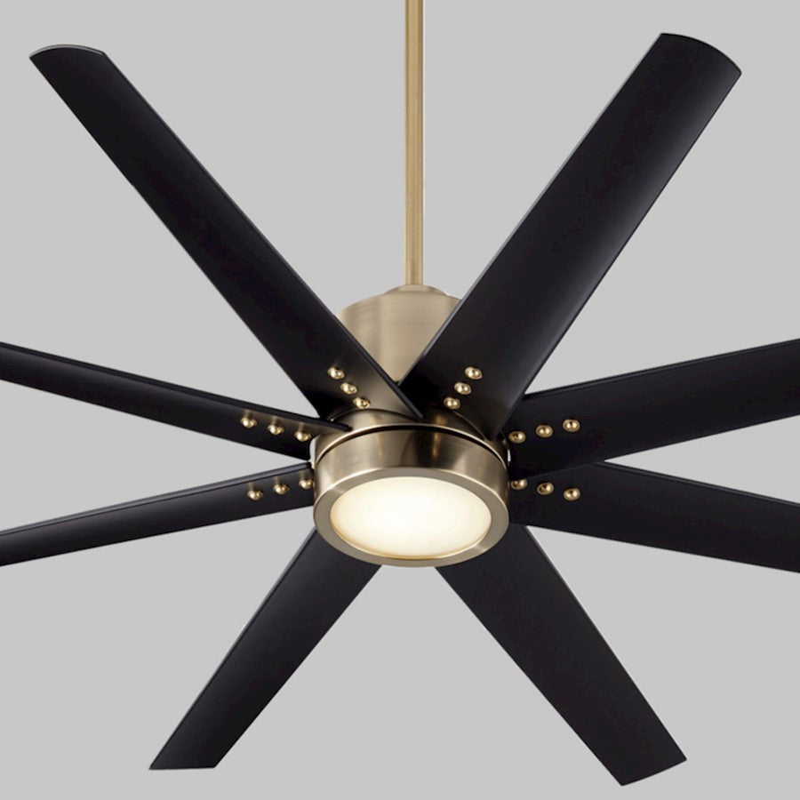 Luzaire Design Fleet 56" 8 Blade Fan, Aged Brass - 3-112-40