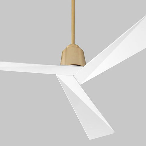 Luzaire Design Dynamo 54" Fan, Aged Brass/White - 3-113-640