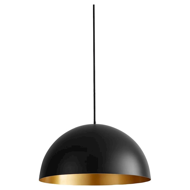 Luzaire Design Lucci 1 Light 16" Pendant, Black/Industrial Brass - 3-20-1550