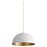 Luzaire Design Lucci 1 Light 16" Pendant, White/Industrial Brass - 3-20-650