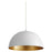 Luzaire Design Lucci 1 Light 23" Pendant, White/Industrial Brass - 3-21-650