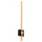 Luzaire Design Zora 1 Light 32" Sconce, Black/Industrial Brass - 3-51-1550