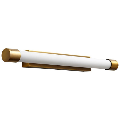 Luzaire Design Zenith 1 Light Wall Sconce, Aged Brass/Matte White - 3-557-40