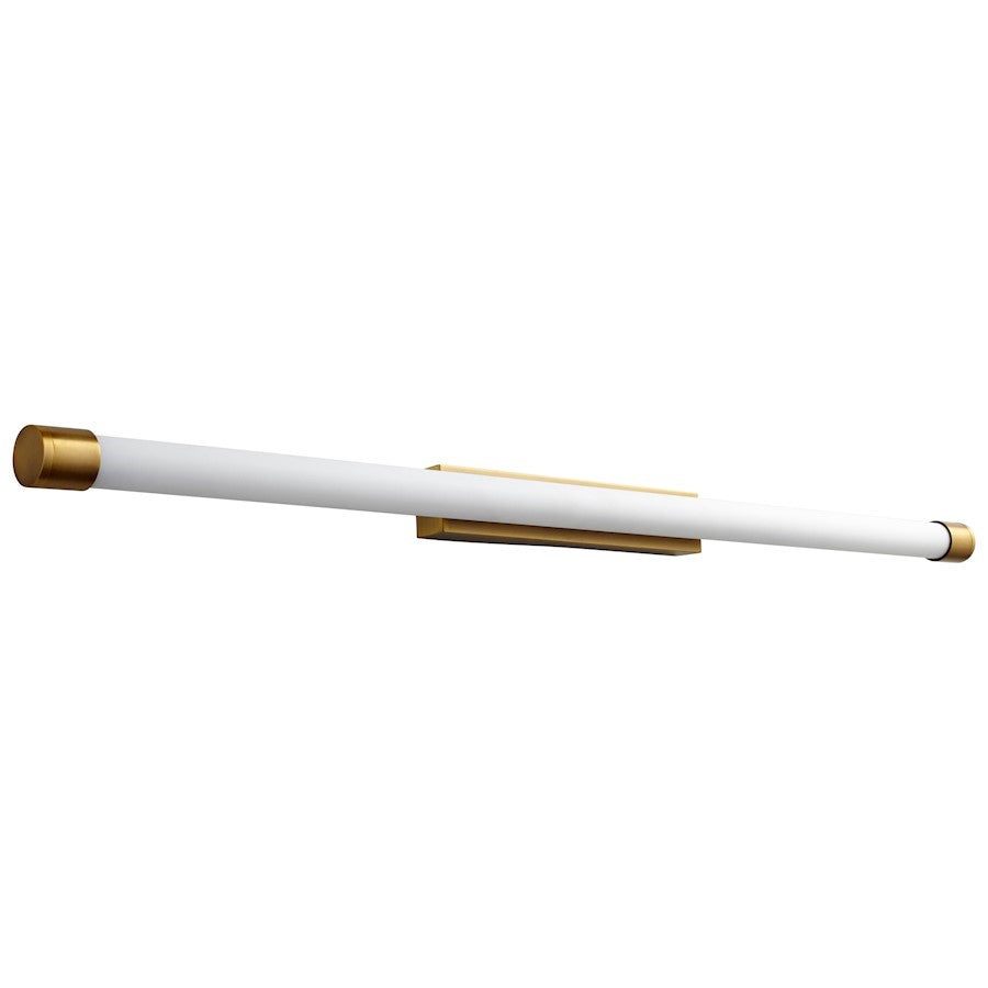Luzaire Design Zenith 2 Light Vanity, Aged Brass/Matte White - 3-559-40