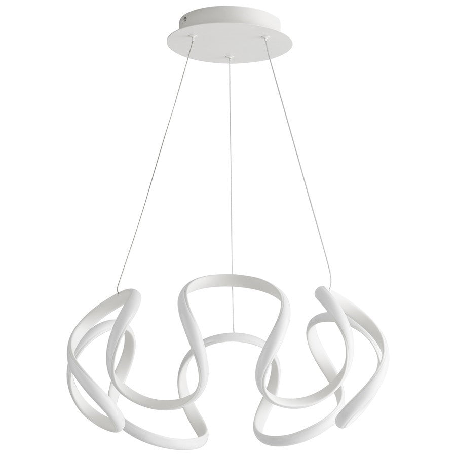 Luzaire Design Cirro 1 Light 22" Ceiling Mount, White/Matte White - 3-60-6