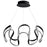 Luzaire Design Cirro 1 Light 28" Ceiling Mount, Black/Matte White - 3-61-15
