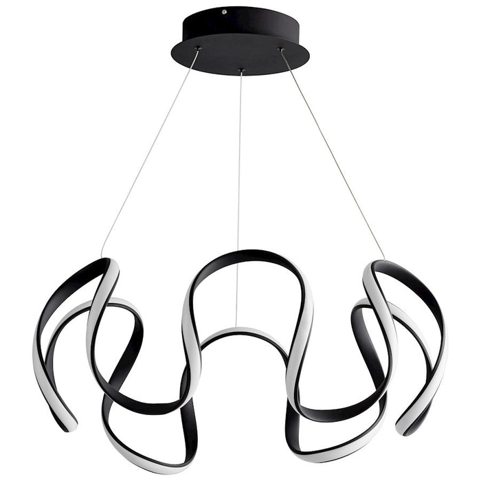 Luzaire Design Cirro 1 Light 28" Ceiling Mount, Black/Matte White - 3-61-15