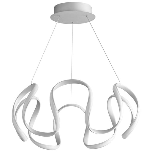 Luzaire Design Cirro 1 Light 28" Ceiling Mount, Silver Graphite/White - 3-61-30