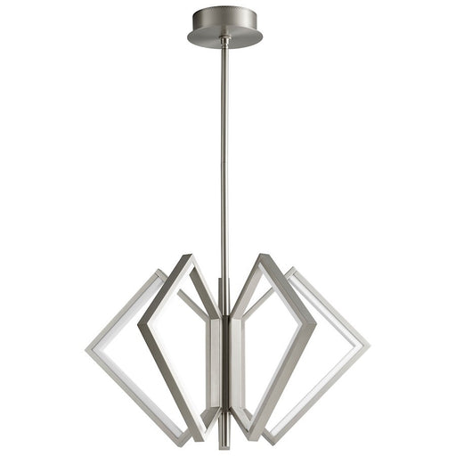 Luzaire Design Acadia 30" 5 Light LED Ceiling Mount, Nickel/White - 3-6143-24