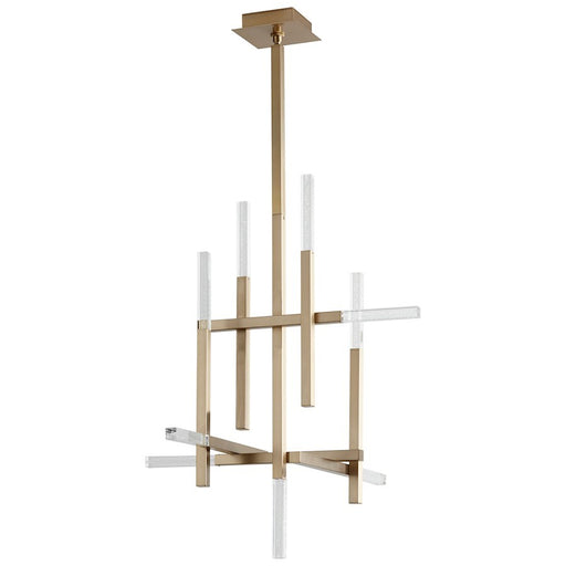 Luzaire Design Atlantis 9 Light Ceiling Mount, Aged Brass - 3-636-40