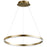 Luzaire Design Circulo 1 Light 24" Pendant, Aged Brass/Matte White - 3-64-40