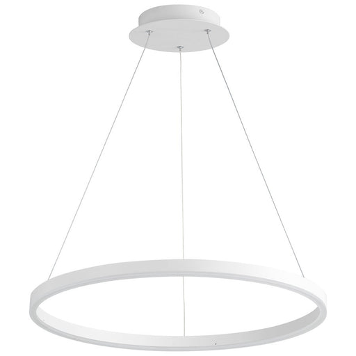 Luzaire Design Circulo 1 Light 24" Pendant, White/Matte White - 3-64-6