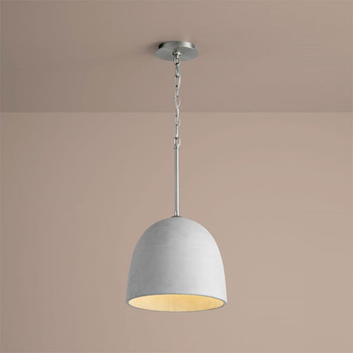 Luzaire Design Dune 12" Pendant, Satin Nickel/Gray - 3-641-1624