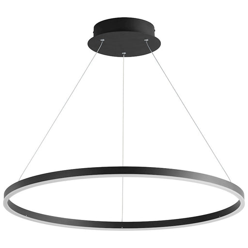 Luzaire Design Circulo 1 Light 32" Pendant, Black/Matte White - 3-65-15
