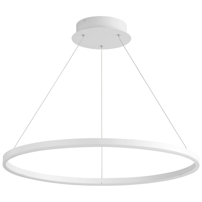Luzaire Design Circulo 1 Light 32" Pendant, White/Matte White - 3-65-6