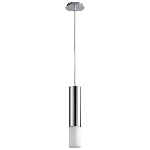 Luzaire Design Opus 1 Light Pendant, Polished Chrome/Matte Opal - 3-654-114