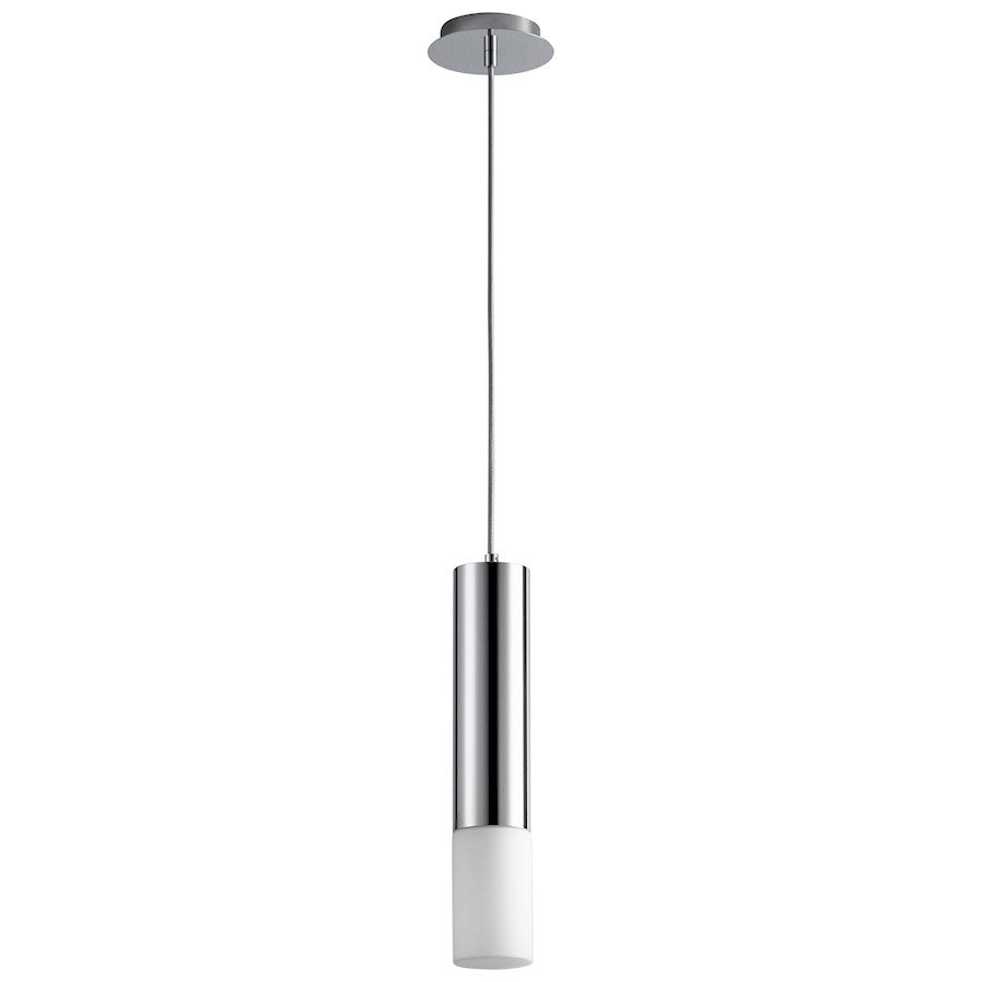 Luzaire Design Opus 1 Light Pendant, Polished Chrome/Matte Opal - 3-654-114