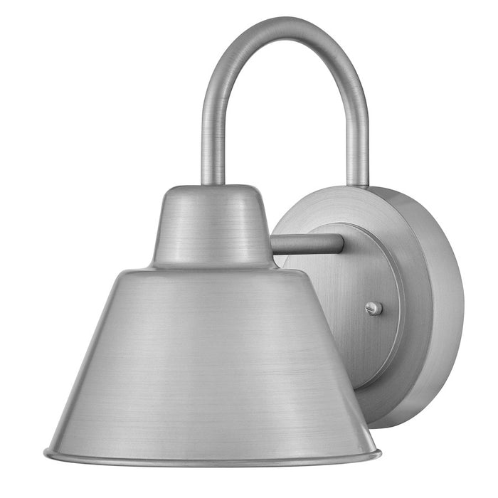 Lark Wes 1 Light Small Gooseneck Barn Light, Brushed Aluminum