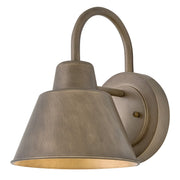 Hinkley Lark Wes 1-Light Outdoor Wall Sconce | Transitional Burnished Bronze Composite Dome Shade | Entryway & Covered Porch | 9.75 x 8 x | Model 81220BU