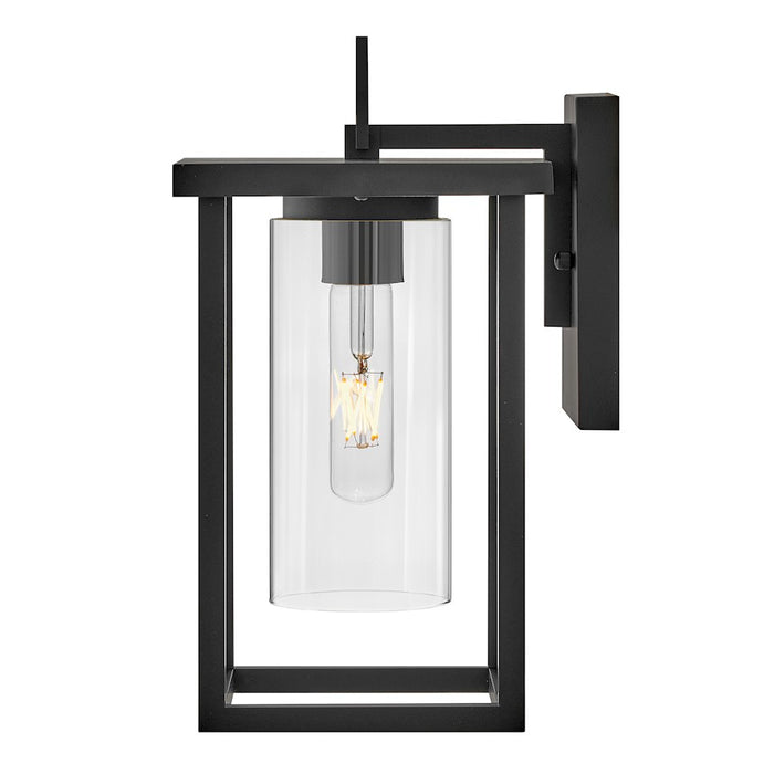 Lark Mateo 1 Light Outdoor Small Wall Mount, Black/Clear