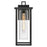 Lark Mateo 1 Light Outdoor Medium Wall Mount, Black/Clear