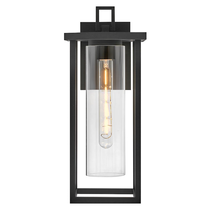 Lark Mateo 1 Light Outdoor Medium Wall Mount, Black/Clear