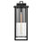 Lark Mateo 1 Light Outdoor Large Wall Mount Lantern, Black/Clear