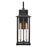 Lark Nolan 2 Light Outdoor Medium Wall Mount Lantern, Black/Clear