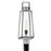 Lark Hugh 1 Light Outdoor Large Post Mount Lantern, Aluminum/Clear
