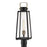 Lark Hugh 1 Light Outdoor Large Post Mount Lantern, Black/Clear