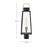 Lark Hugh 1 Light Outdoor Large Post Mount Lantern, Black/Clear