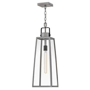 Lark Hugh 1 Light Outdoor Large Hanging Lantern, Aluminum/Clear - 82002AL