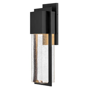 Lark Alex 1 Light Outdoor Large Wall Mount Lantern, BK/Seed - 82015BK-LL