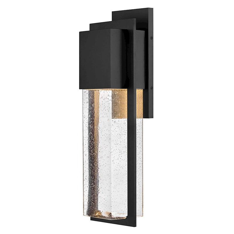 Lark Alex 1 Light Outdoor Large Wall Mount Lantern, Bk/Seed