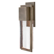 Hinkley Alex 26in 1-Light Outdoor Wall Sconce | Modern Burnished Bronze Composite and Clear Seedy Glass | Entryway & Patio | 6 x 8 x 25 | Model 82015BU-LL