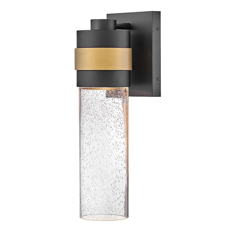Lark Albie 1 Light Medium Outdoor Wall Mount Lantern, Black/Clear - 82044BK-LL