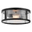 Lark Alfie 2 Light Outdoor 14" Flush Mount, Black/Clear Seedy - 82053BK