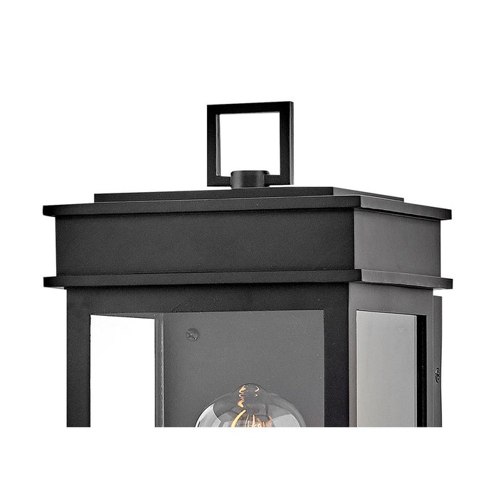 Lark Cole 1 Light Outdoor 13" Wall Mount Lantern, Black/Clear
