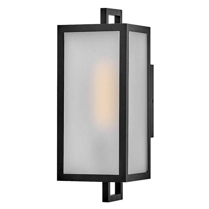 Lark Halden 1 Light Small Outdoor Wall Mount Lantern, Black/Etched