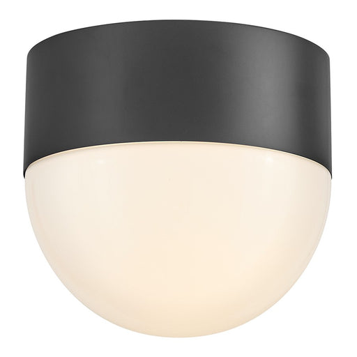 Lark Bardi 1 Light Outdoor 8" Flush Mount, Black/Cased Opal - 82091BK