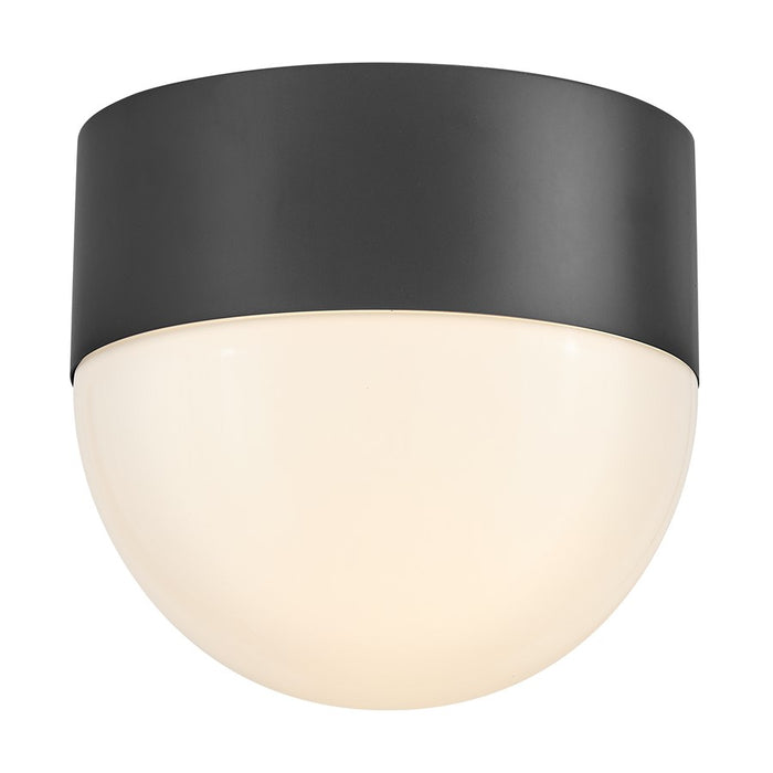 Lark Bardi 1 Light Outdoor 8" Flush Mount, Black/Cased Opal