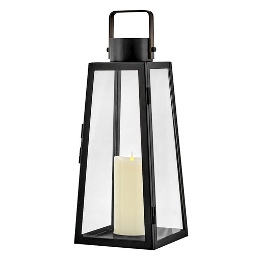 Lark Hugh Light Outdoor Medium Decorative Lantern, Black/Clear - 82310BK