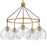 Lark Rumi 5 Light Medium Single Tier Chandelier, Brass/Clear Seedy