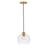 Lark Rumi 1 Light Pendant, Lacquered Brass/Clear Seedy