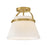 Lark Tori 1 Light 12" Semi-Flush Mount, Lacquered Brass/Cased Opal - 83051LCB