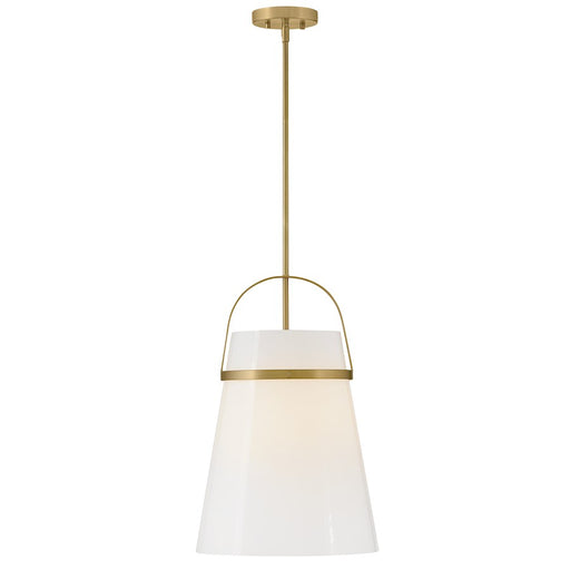Lark Tori 1 Light 14" Pendant, Lacquered Brass/Cased Opal - 83054LCB