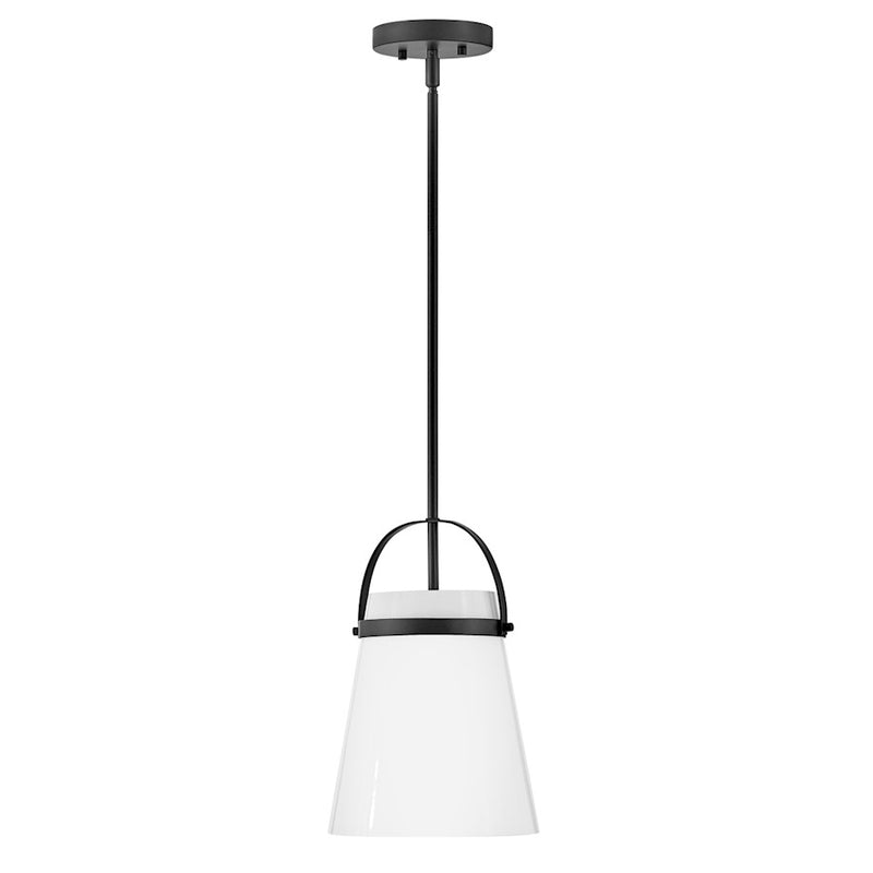 Lark Tori 1-Light Convertible Pendant | Transitional Lacquered Brass Steel and Cased Opal Glass | Kitchen Island & Dining Room | 9 x 9 x | Model 83057LCB