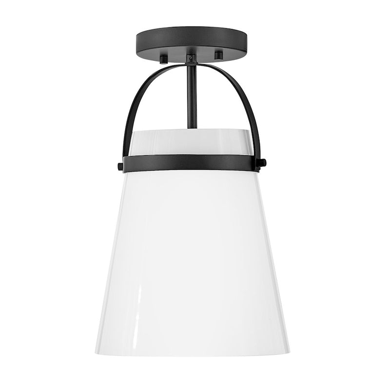 Lark Tori 1-Light Convertible Pendant | Transitional Lacquered Brass Steel and Cased Opal Glass | Kitchen Island & Dining Room | 9 x 9 x | Model 83057LCB